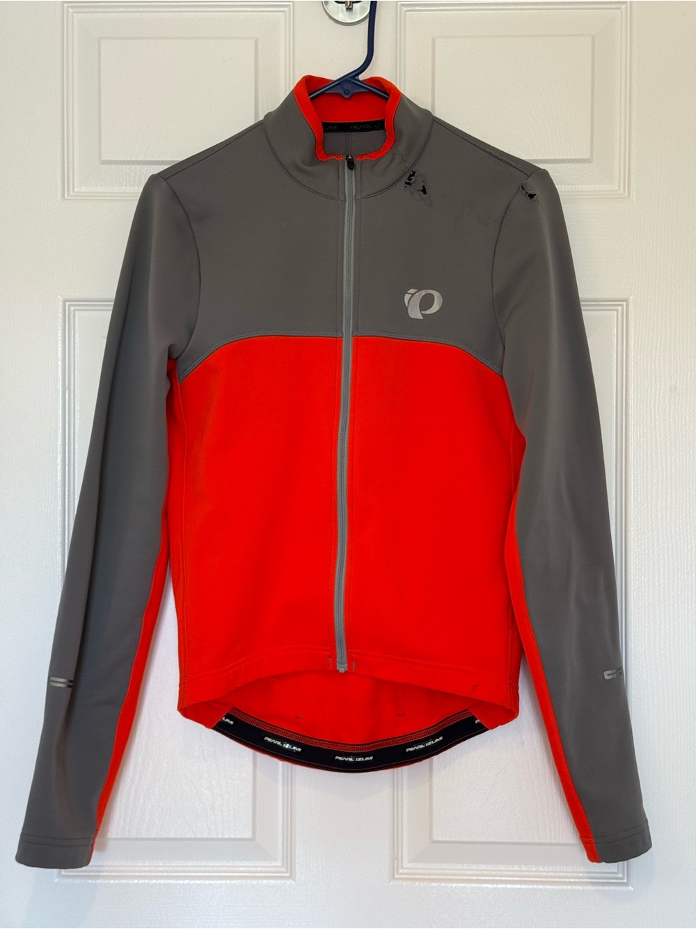 Pearl Izumi Red and Gray Full-Zip Cycling Jacket